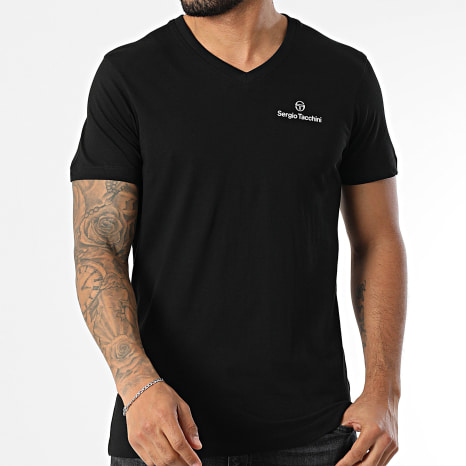 Sergio Tacchini - Lot De 2 Tee Shirts Col V 39493236 Noir