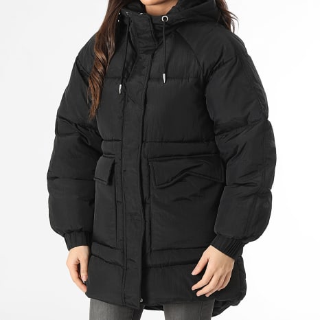 Only - Doudoune Capuche Fie Oversized Noir