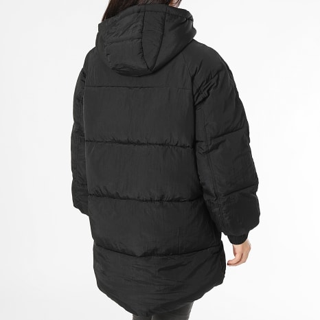 Only - Doudoune Capuche Fie Oversized Noir