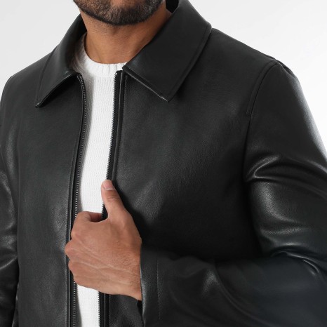 LBO - Chaqueta Imitación Cuero 1453 Negro