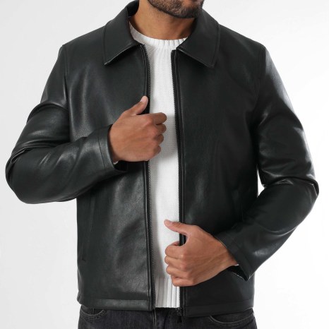 LBO - Chaqueta Imitación Cuero 1453 Negro