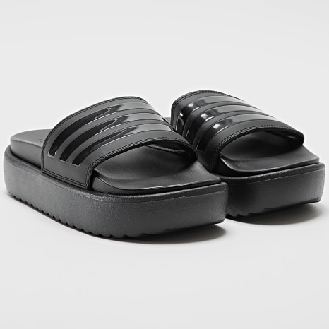 Adidas Performance - Plataforma Adilette Slide Mujer HQ6179 Negro