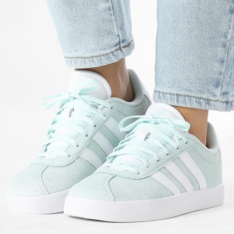 Adidas Sportswear - Baskets Femme Suede 3 Stripes Mint White