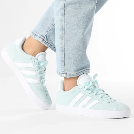 Adidas Sportswear - Baskets Femme Suede 3 Stripes Mint White
