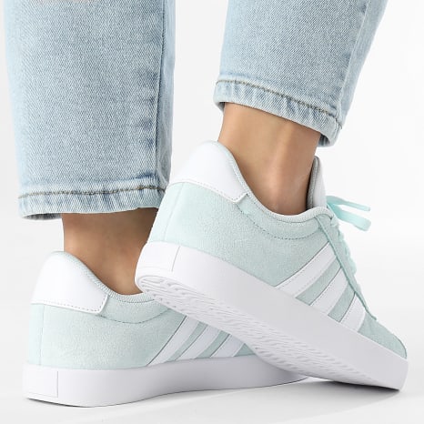 Adidas Sportswear - Baskets Femme Suede 3 Stripes Mint White
