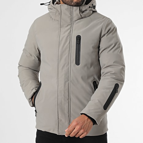 Classic Series - Parka gris con capucha