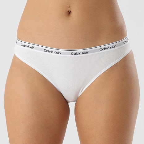 Calvin Klein - Lot De 3 Culottes Femme QD5207E Blanc Lavande Violet Foncé