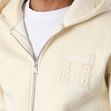 Ikao - Sweat Zippé Capuche Beige