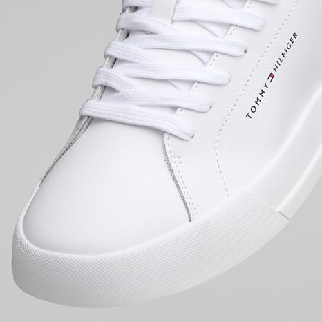 Tommy Hilfiger - Baskets Court Leather Detail Essential 5367 White Desert Sky