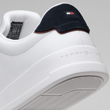 Tommy Hilfiger - Baskets Court Leather Detail Essential 5367 White Desert Sky