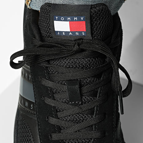 Tommy Jeans - Zapatillas Technical Runner Essential 1537 Negro