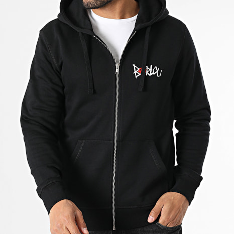 Seth Gueko - Sudadera con capucha y cremallera Barlou Scribble Negro