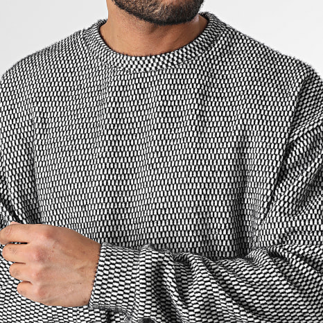 Fins de Séries - Sweat Crewneck Noir Blanc