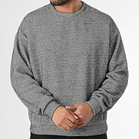 Fins de Séries - Sweat Crewneck Noir Blanc