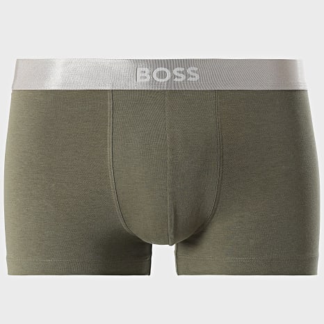 BOSS - Pack De 3 Boxers Metalizados 50514998 Caqui Verde Azul Marino Negro