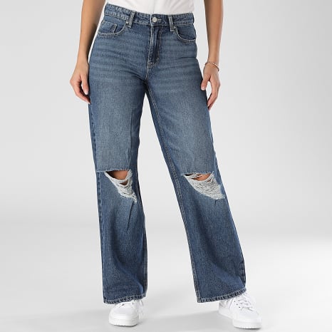 Only - Vaqueros Baggy Mujer Carla Denim Azul