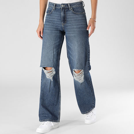 Only - Vaqueros Baggy Mujer Carla Denim Azul