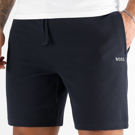 BOSS - Short Pantalón Corto de chándal Waffle 50535884 Azul Marino