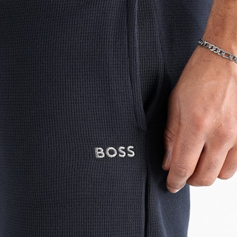 BOSS - Short Pantalón Corto de chándal Waffle 50535884 Azul Marino