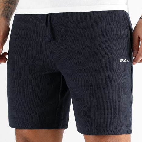 BOSS - Short Pantalón Corto de chándal Waffle 50535884 Azul Marino