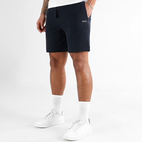 BOSS - Short Pantalón Corto de chándal Waffle 50535884 Azul Marino