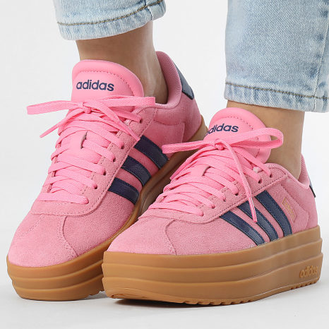 Adidas Performance - Zapatillas VL Court Bold JI1789 Bliss Pink Dark Blue Gold Metallic para mujer