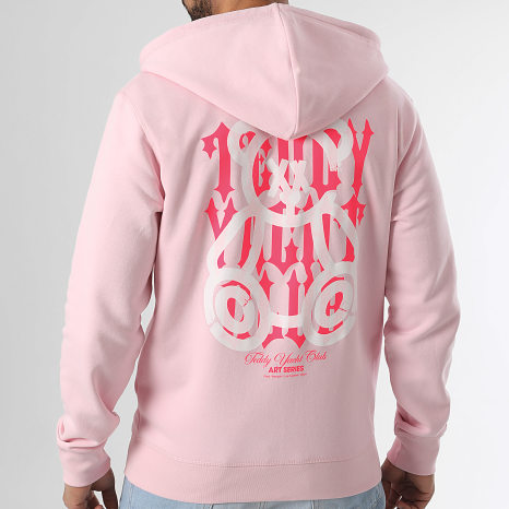 Teddy Yacht Club - Sudadera con capucha y cremallera Fluo Pink Street Roll