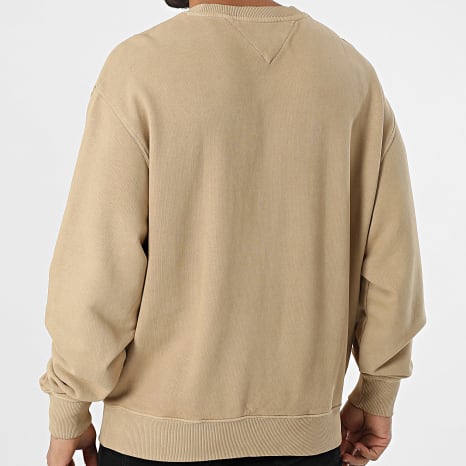 Tommy Jeans - Sweat Crewneck Vintage Varsity 0262 Beige Foncé