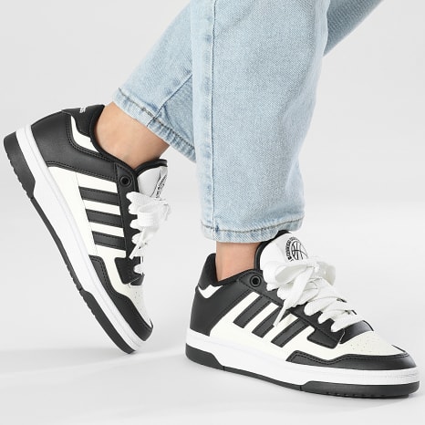 Adidas Sportswear - Baskets Femme Rapid Court Low J JR0166 Core Black Cloud White Footwear White