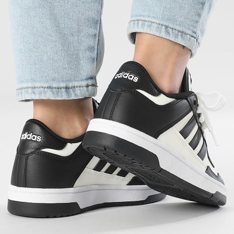 Adidas Sportswear - Baskets Femme Rapid Court Low J JR0166 Core Black Cloud White Footwear White