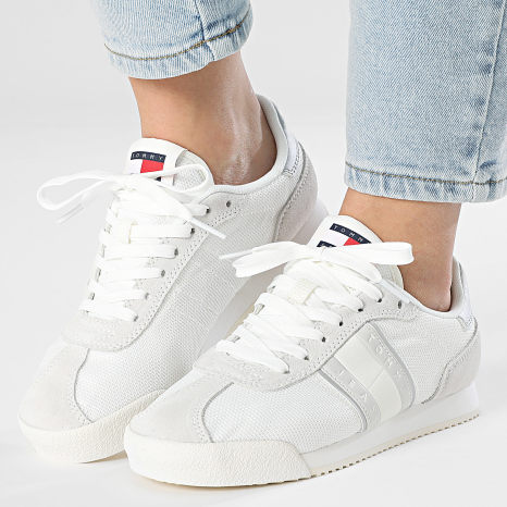Tommy Jeans - Zapatillas Mujer Low Profile Runner 2706 Crudo
