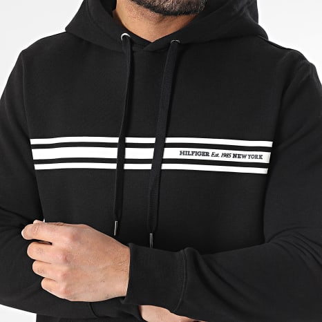 Tommy Hilfiger - Sweat Capuche Central Chest Stripe 8332 Noir