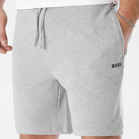 BOSS - Pantalón Corto de chándal Waffle 50535884 Gris jaspeado