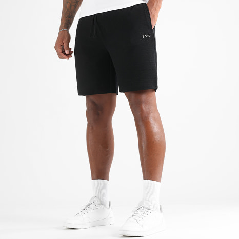 BOSS - Pantalón Corto de chándal Waffle 50535884 Negro