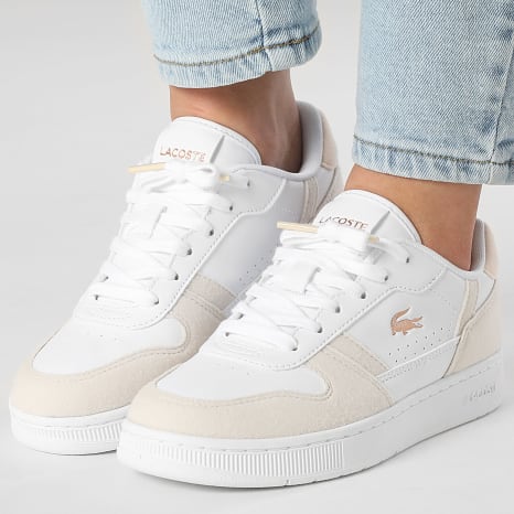 Lacoste - Baskets Femme T-Clip Set 224 White Light Pink