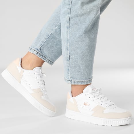 Lacoste - Baskets Femme T-Clip Set 224 White Light Pink