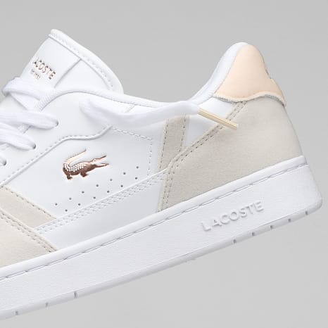 Lacoste - Sneakers Dames T-Clip Set 224 Wit Lichtroze