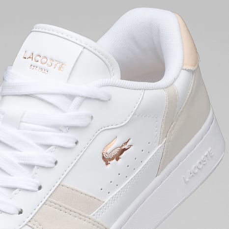 Lacoste - Sneakers Dames T-Clip Set 224 Wit Lichtroze