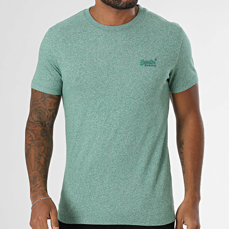 Superdry - Essential Logo Embroidery Tee M1011245A Verde jaspeado