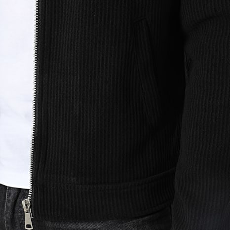 Frilivin - Chaqueta negra con cremallera