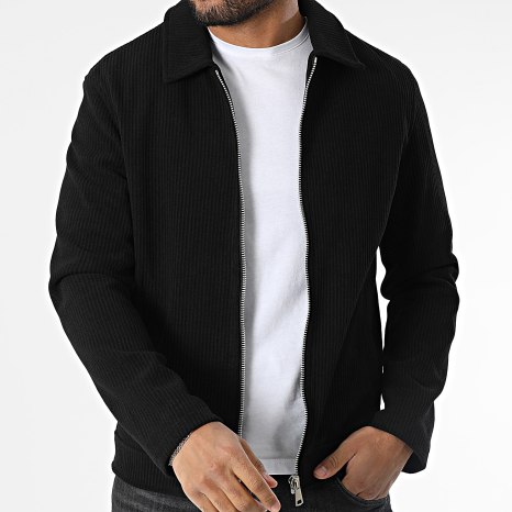 Frilivin - Chaqueta negra con cremallera