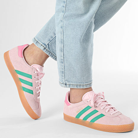 Adidas Originals - Gazelle Zapatillas Mujer J JP7128 Rosa Claro Court Verde Bliss Rosa