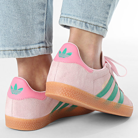 Adidas Originals - Gazelle Zapatillas Mujer J JP7128 Rosa Claro Court Verde Bliss Rosa