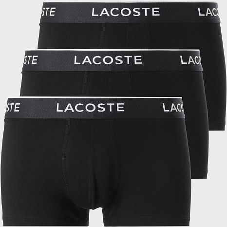 Lacoste - Lot De 3 Boxers Classic Noir