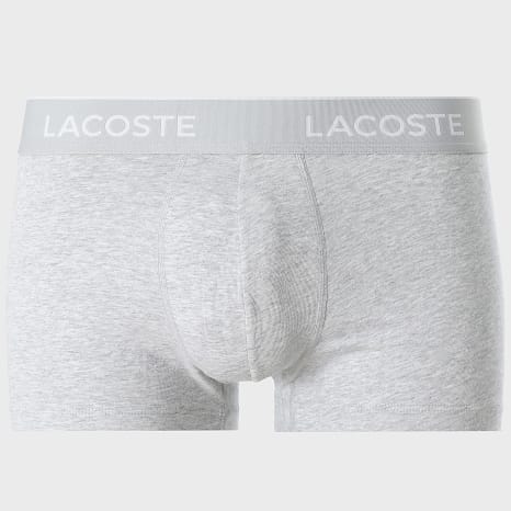 Lacoste - Lot De 3 Boxers Classic Noir Blanc Gris Chiné