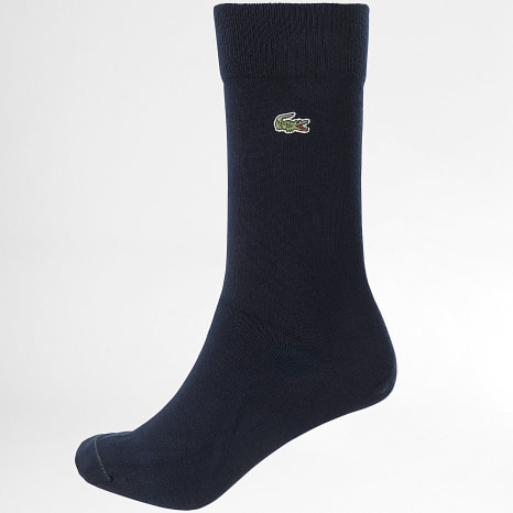 Lacoste - 5 Pares De Calcetines Logo Cocodrilo Bordado Azul Marino Gris Negro