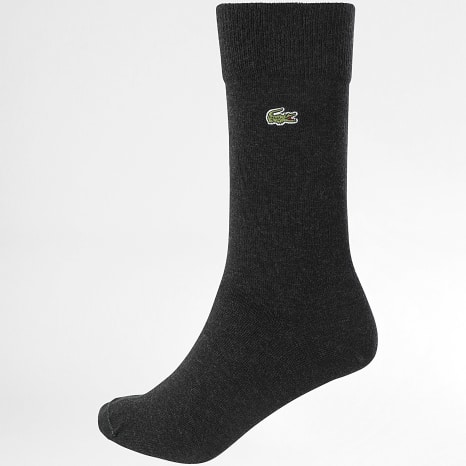 Lacoste - 5 Pares De Calcetines Logo Cocodrilo Bordado Azul Marino Gris Negro