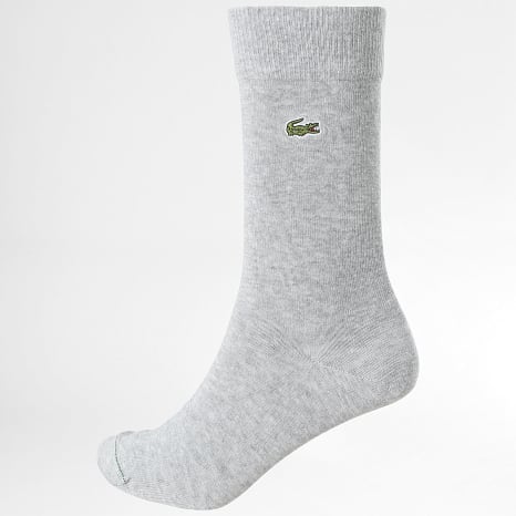 Lacoste - 5 Pares De Calcetines Logo Cocodrilo Bordado Azul Marino Gris Negro