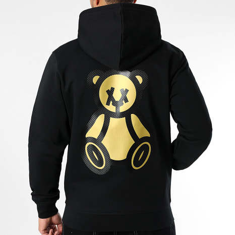 Teddy Yacht Club - Sweat Zippé Capuche Carbon G Noir