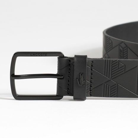 Lacoste - Ceinture En Cuir The Blend Noir